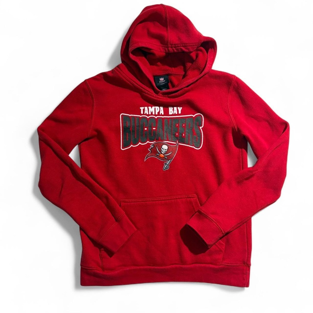 NFL Tampa Bay Buccaneers Red Hoodie Youth Large 14/16 Football Sweatshirt